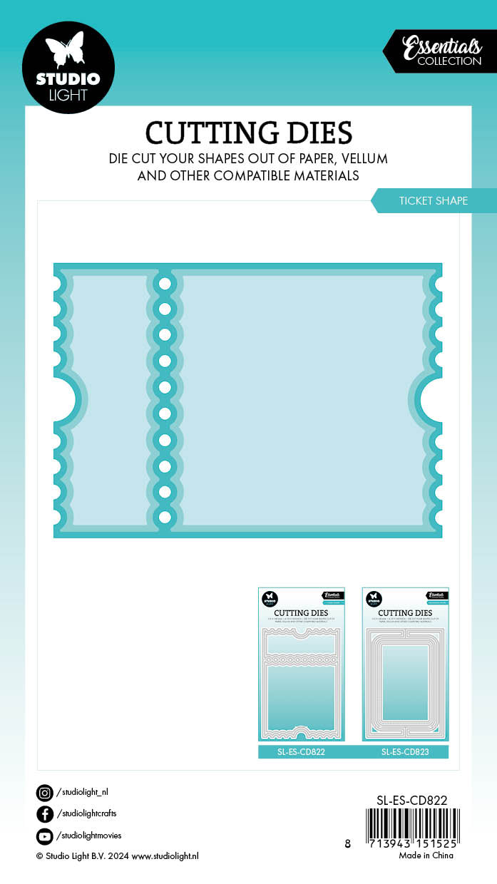 SL Cutting Dies Ticket Card Shape Essentials 5 PC