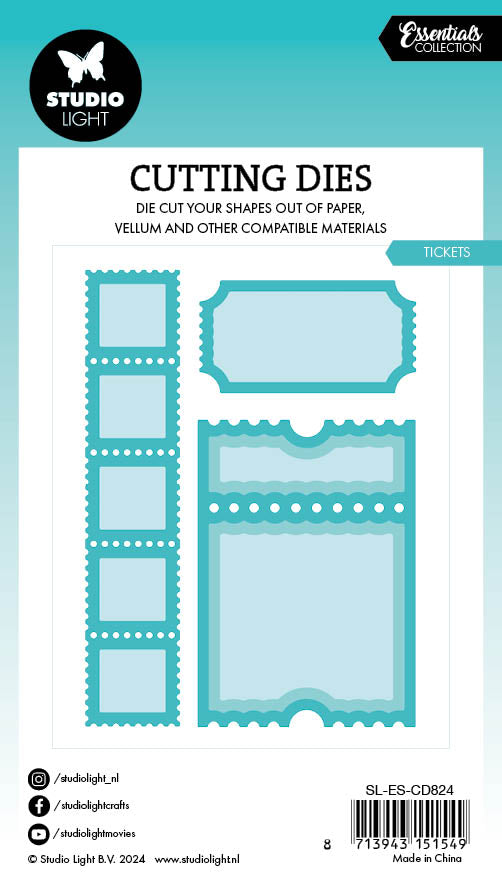 SL Cutting Dies Small Tickets Essentials 13 PC