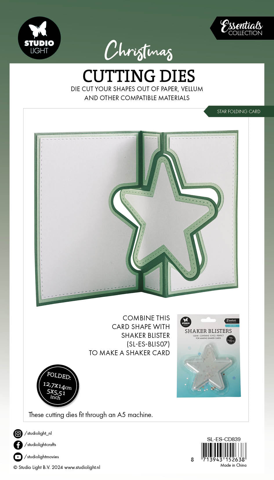 SL Cutting Dies Star Folding Card Essentials 13 PC