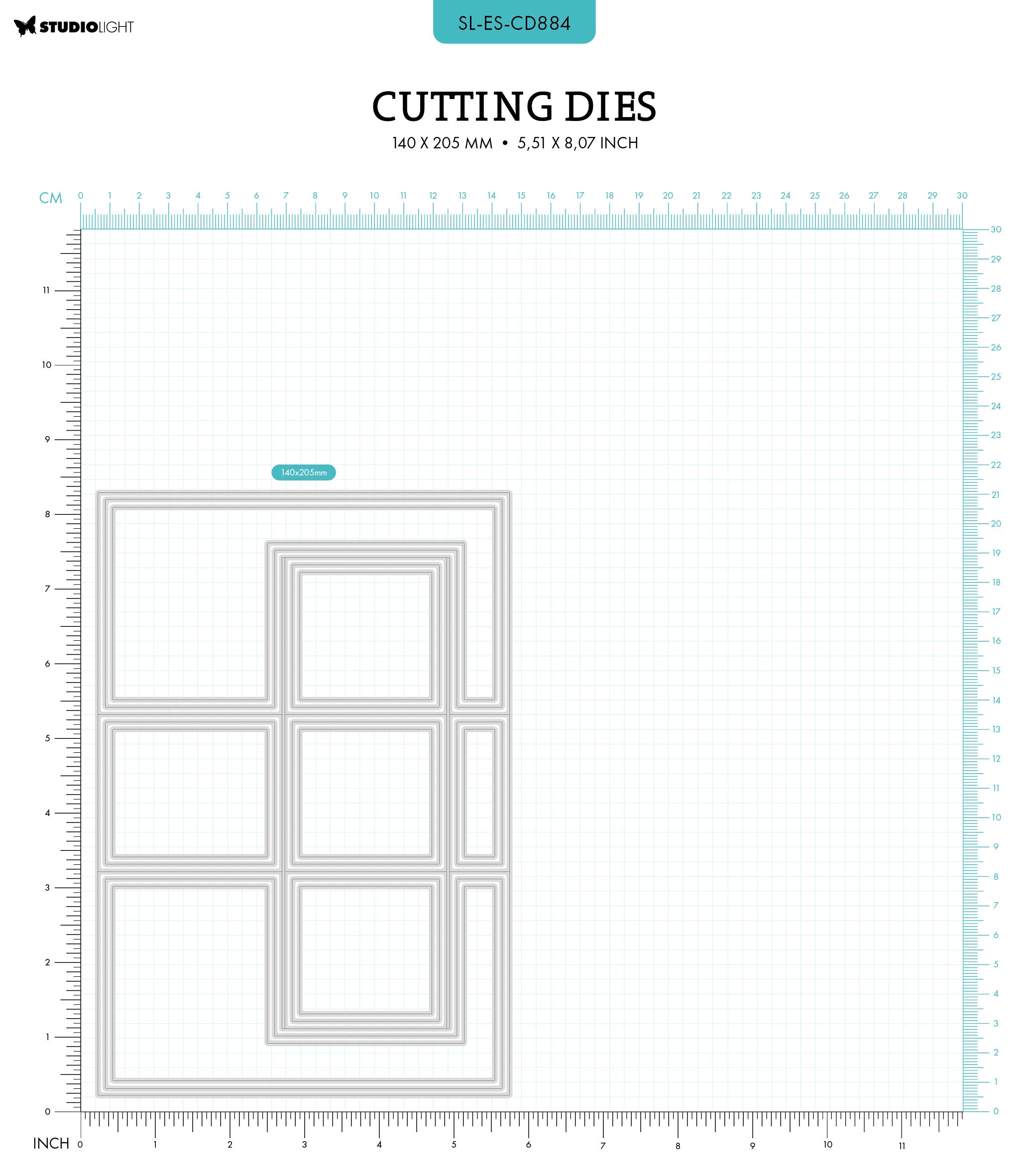 SL Cutting Dies Zig-Zag Card Essentials 15 PC