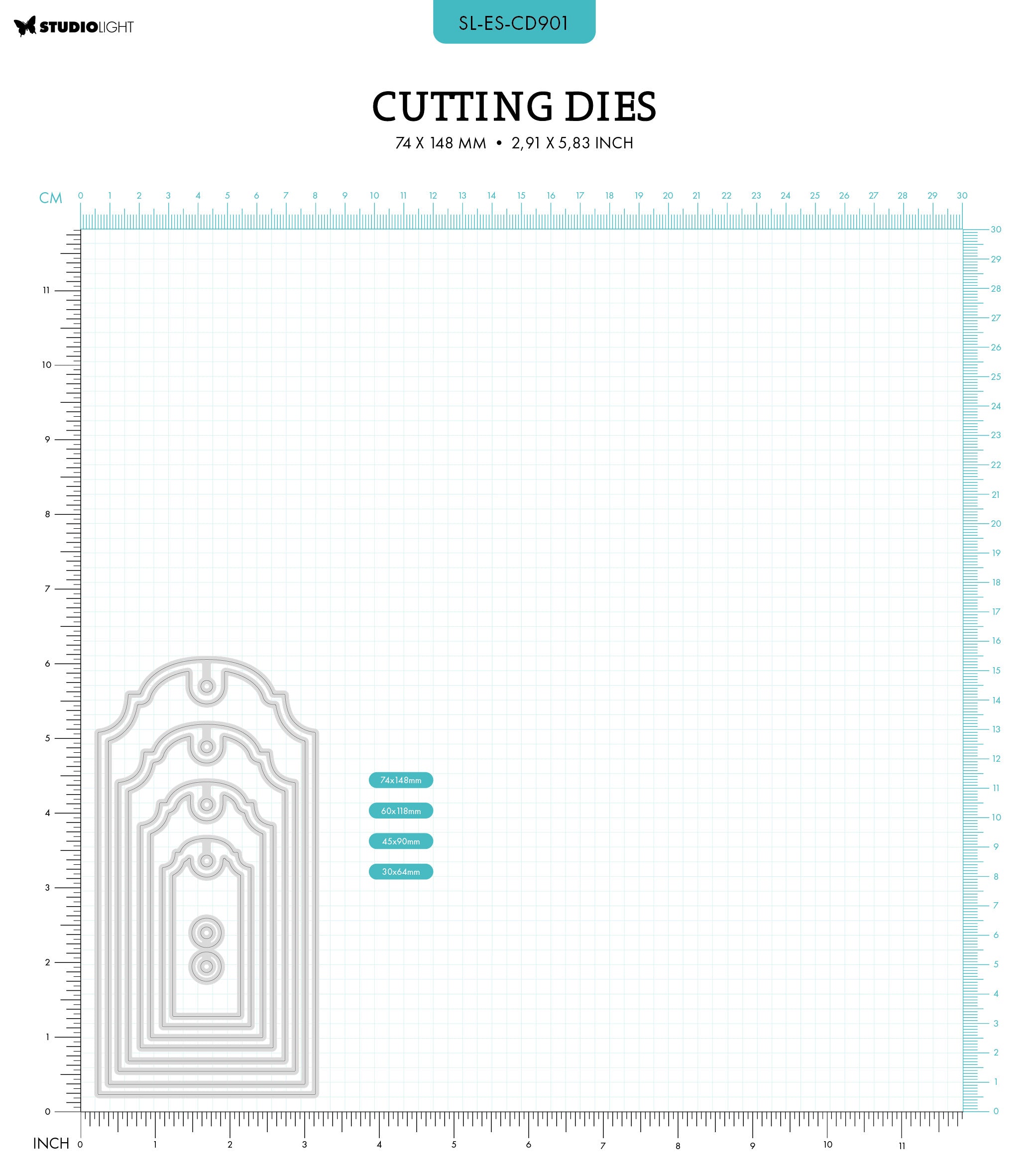 SL  Cutting Die Lovely Tag Essentials 9 PC