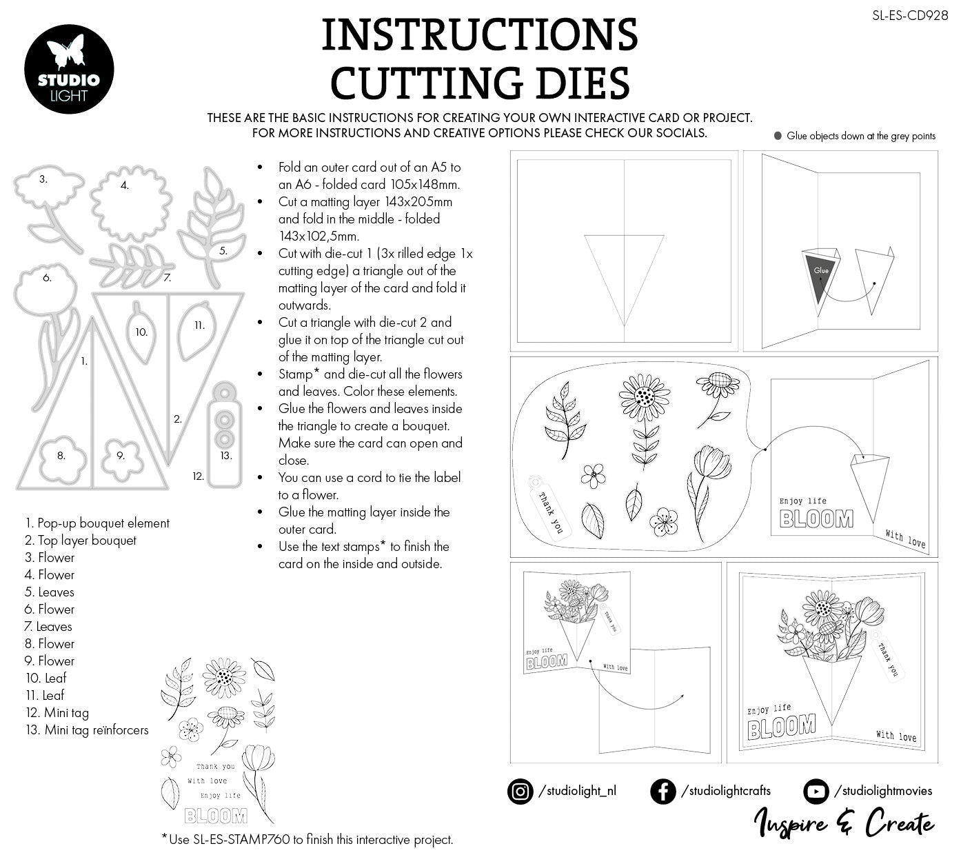 SL Cutting Die Bouquet Pop-Up Essentials 13 PC