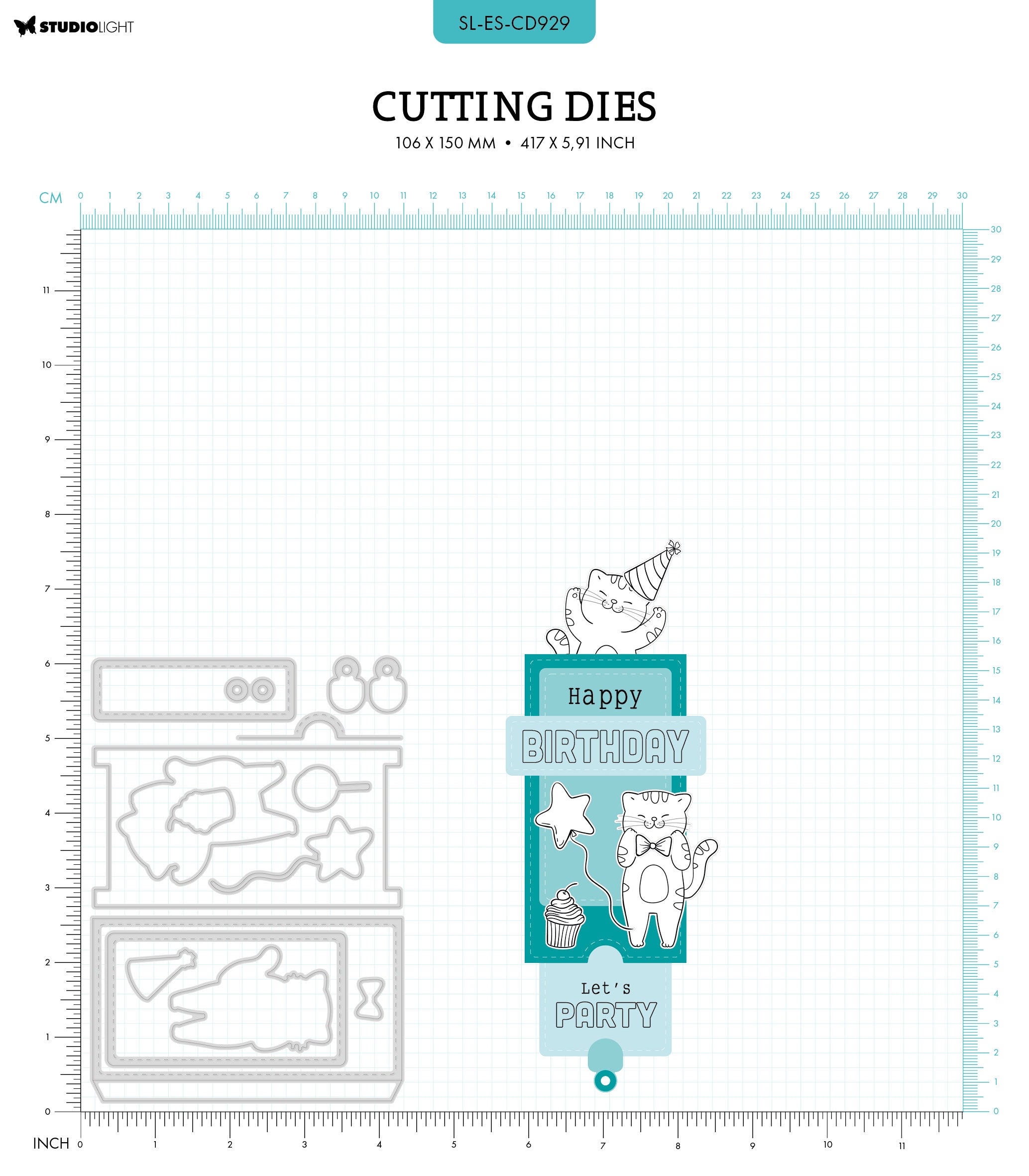 SL Cutting Die Peek A Boo Slider Essentials 14 PC