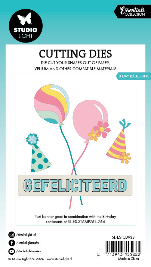 SL Cutting Die B-Day Balloons Essentials 13 PC