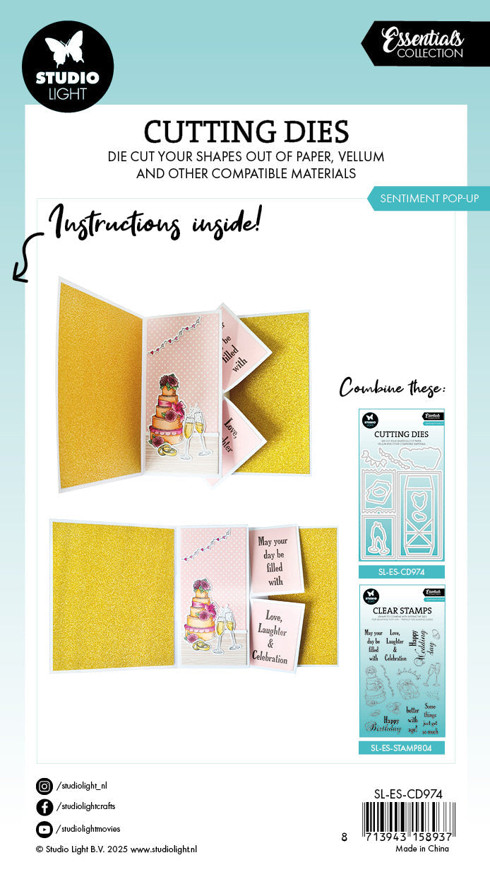 SL Cutting Die Turning Pop-Out Essentials 15 Pieces