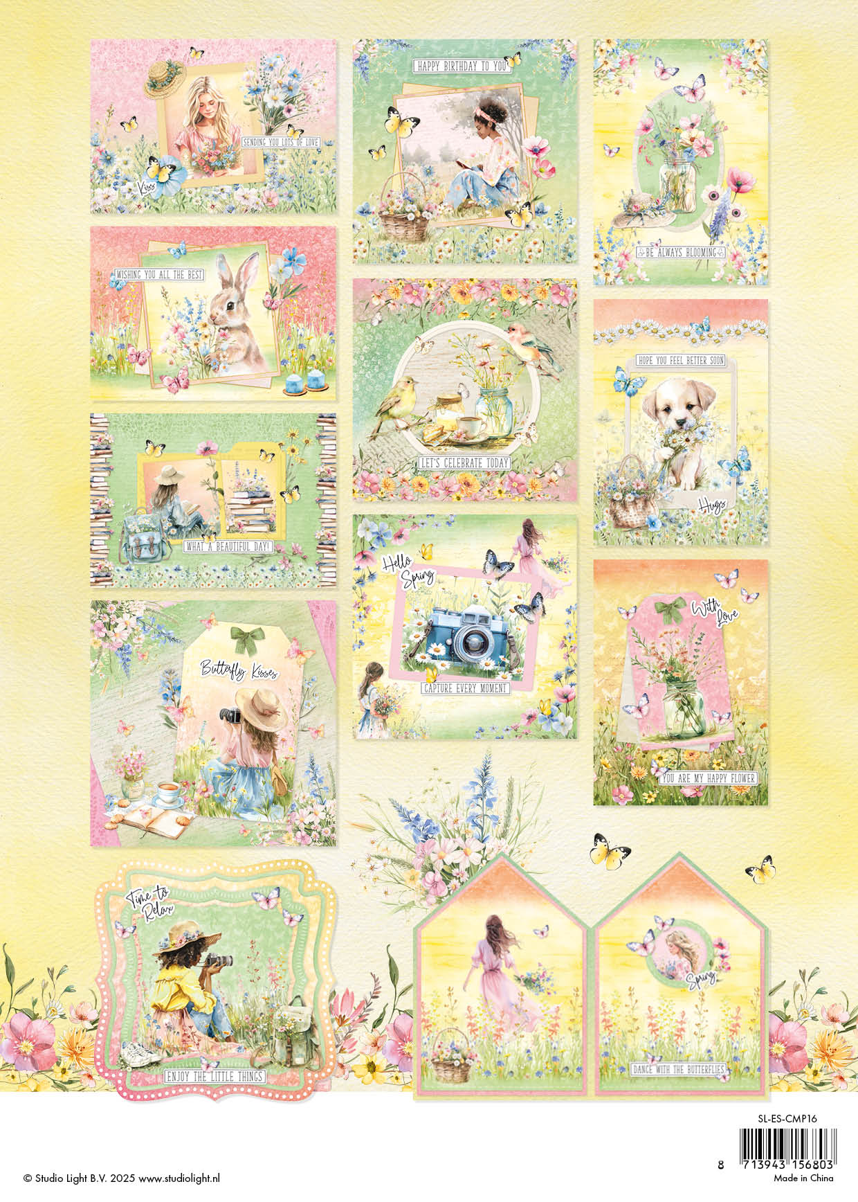 SL Card Making Pad Blooming Spring Essentials 14 SH