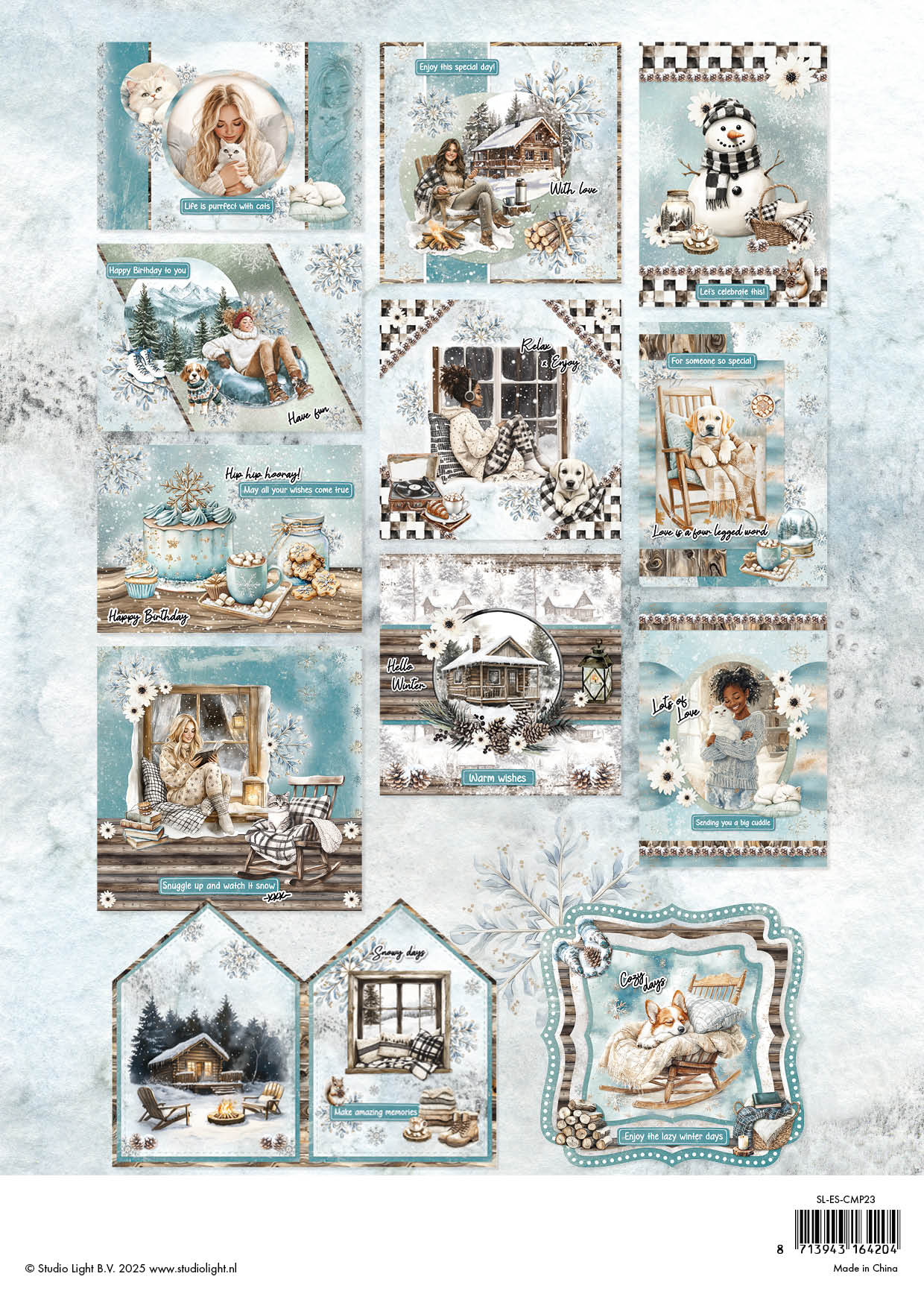 SL Card Making Pad Snowy Winter Days Essentials