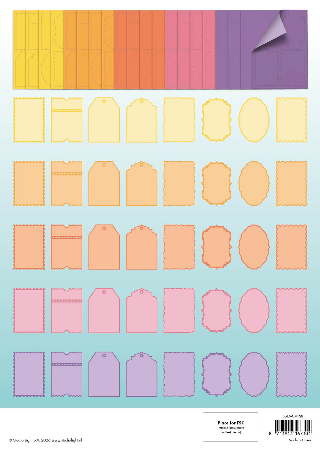 SL Card Making Pad Happy and Bright Essentials 20 Sheets