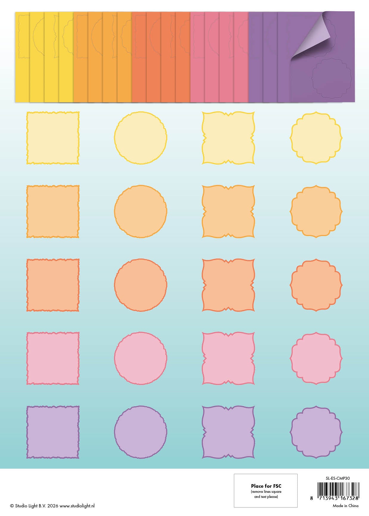 SL Card Making Pad Happy and Bright Essentials 20 Sheets
