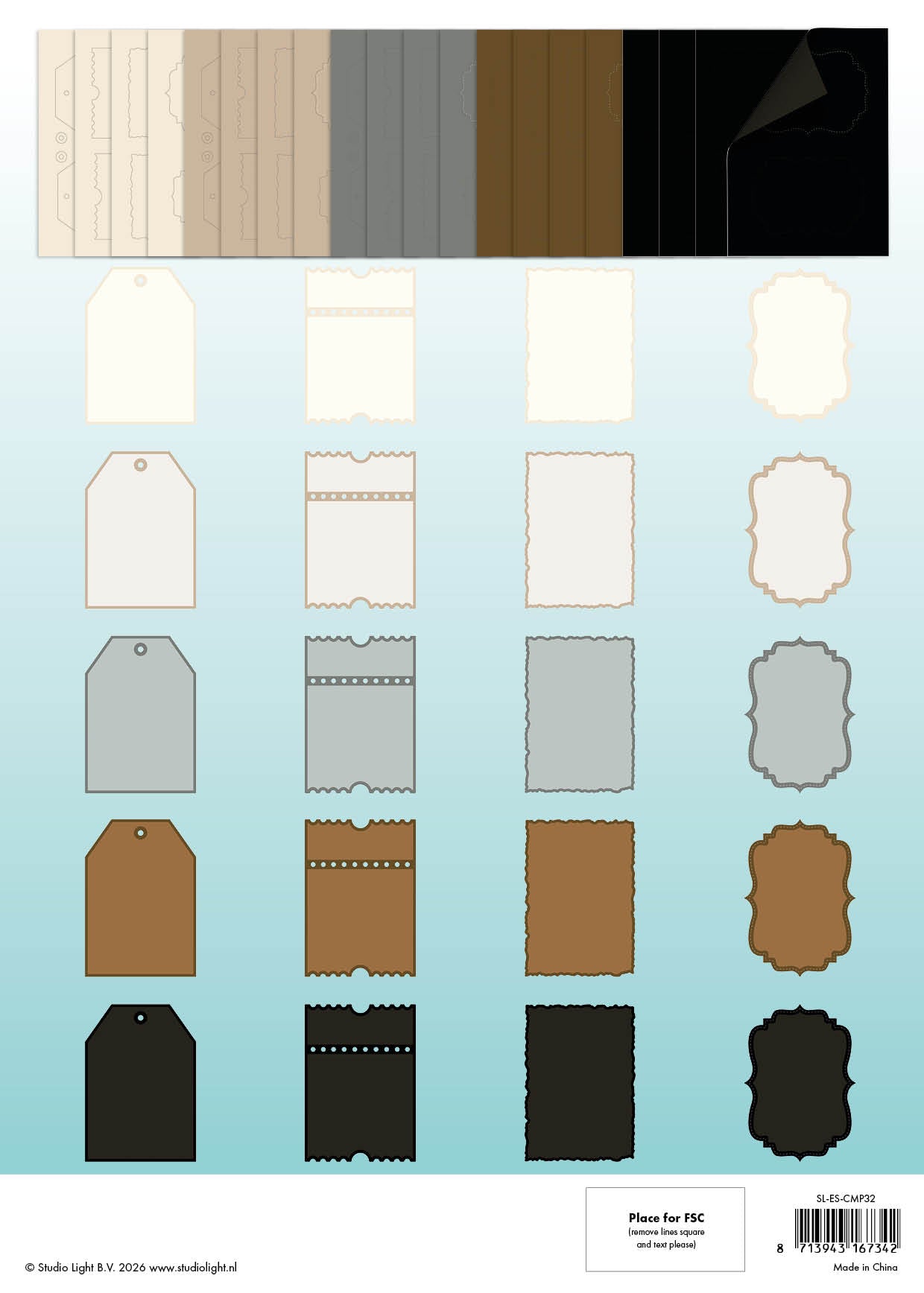 SL Card Making Pad Naturals Essentials 20 Sheets