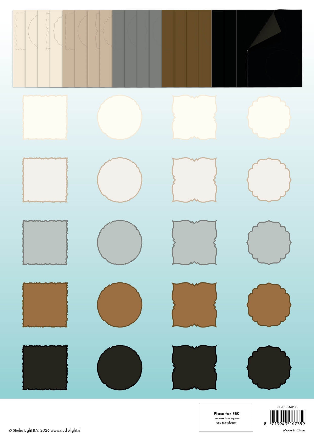 SL Card Making Pad Naturals Essentials 20 Sheets