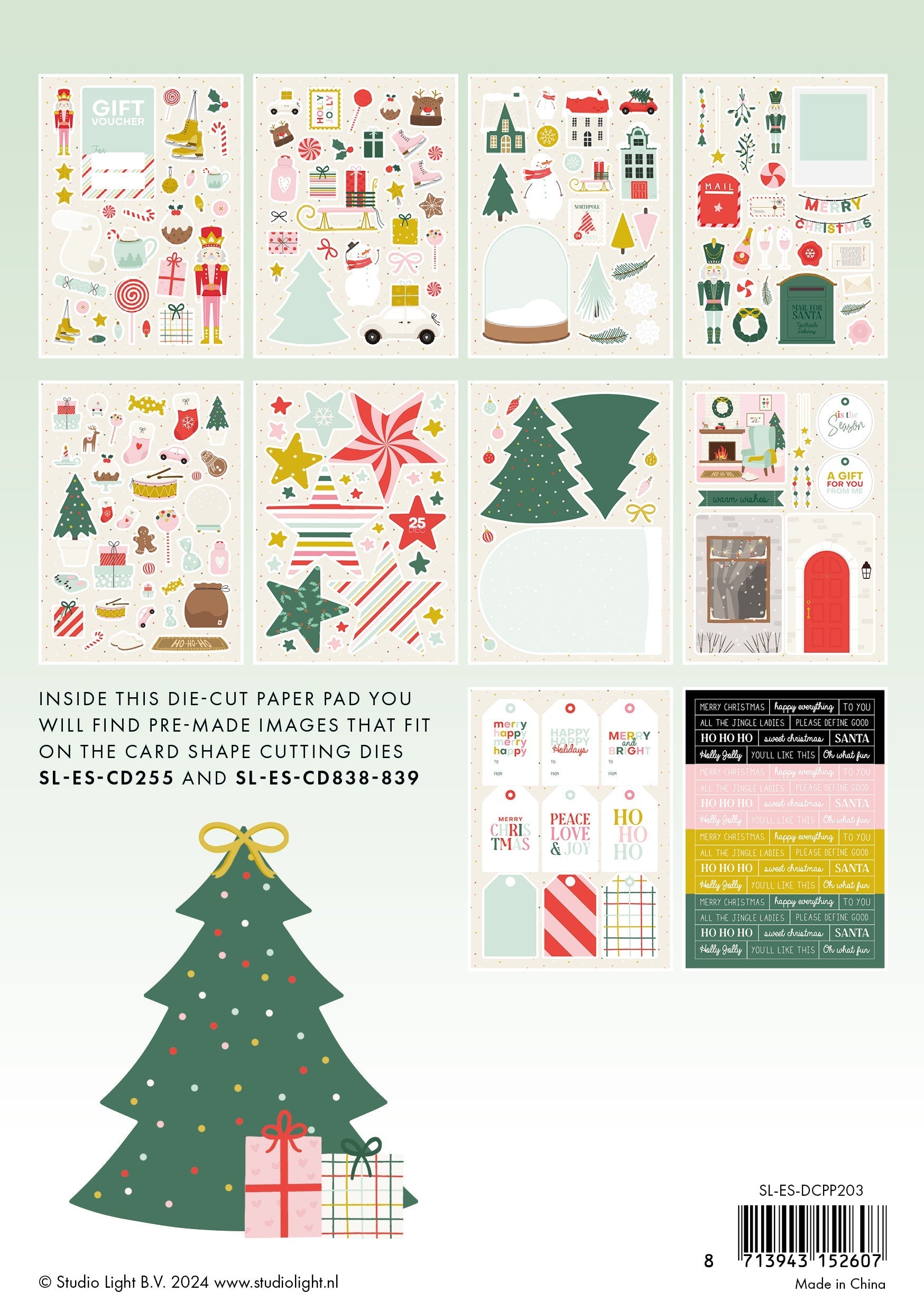 SL Die-Cut Paper Pad Sweet Christmas Essentials 20 SH