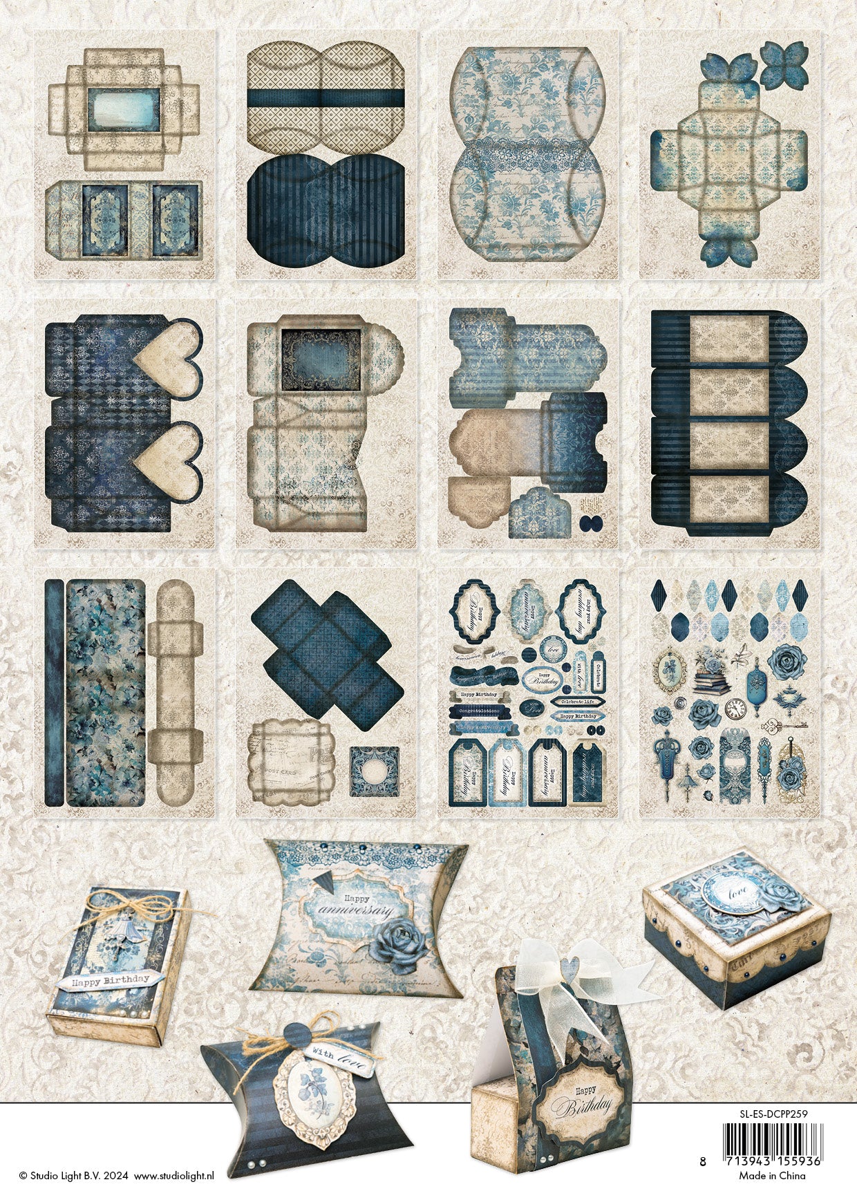 SL DIY Giftboxes Vintage Celebrations Paper Pad Essentials 12 SH