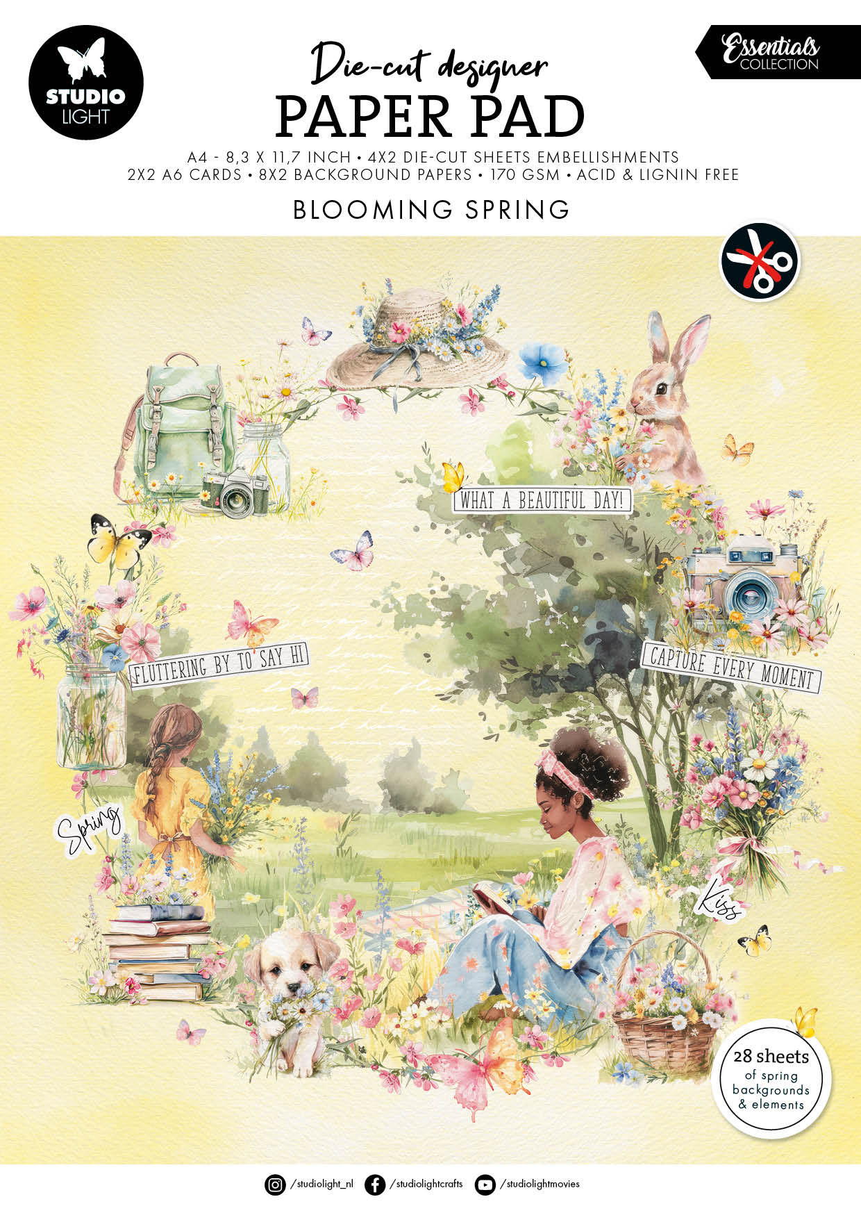 SL Die-Cut Designer Paper Pad Blooming Spring Essentials 28 SH