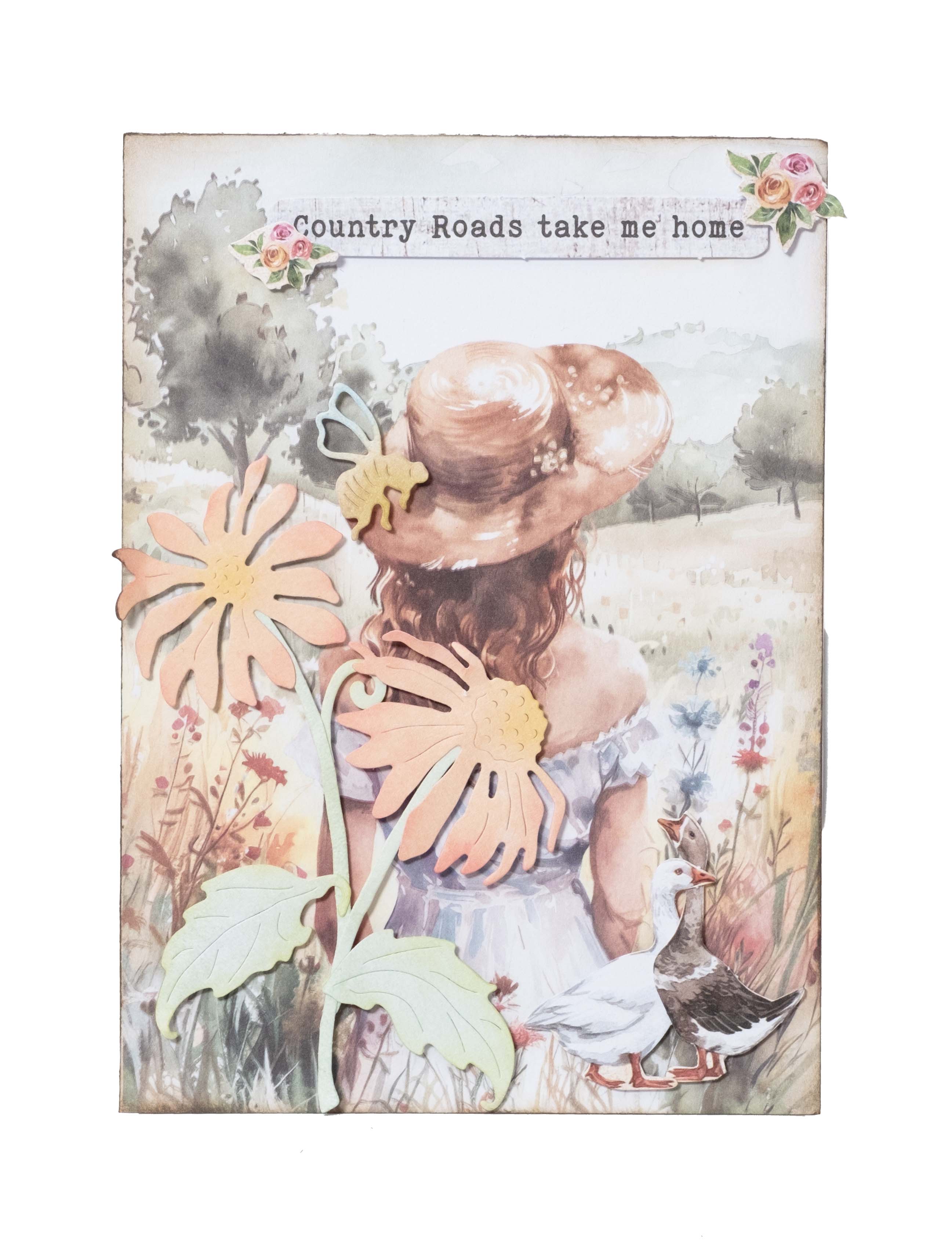 SL Die-Cut Paper Pad Country Roads Essentials 28 Sheets