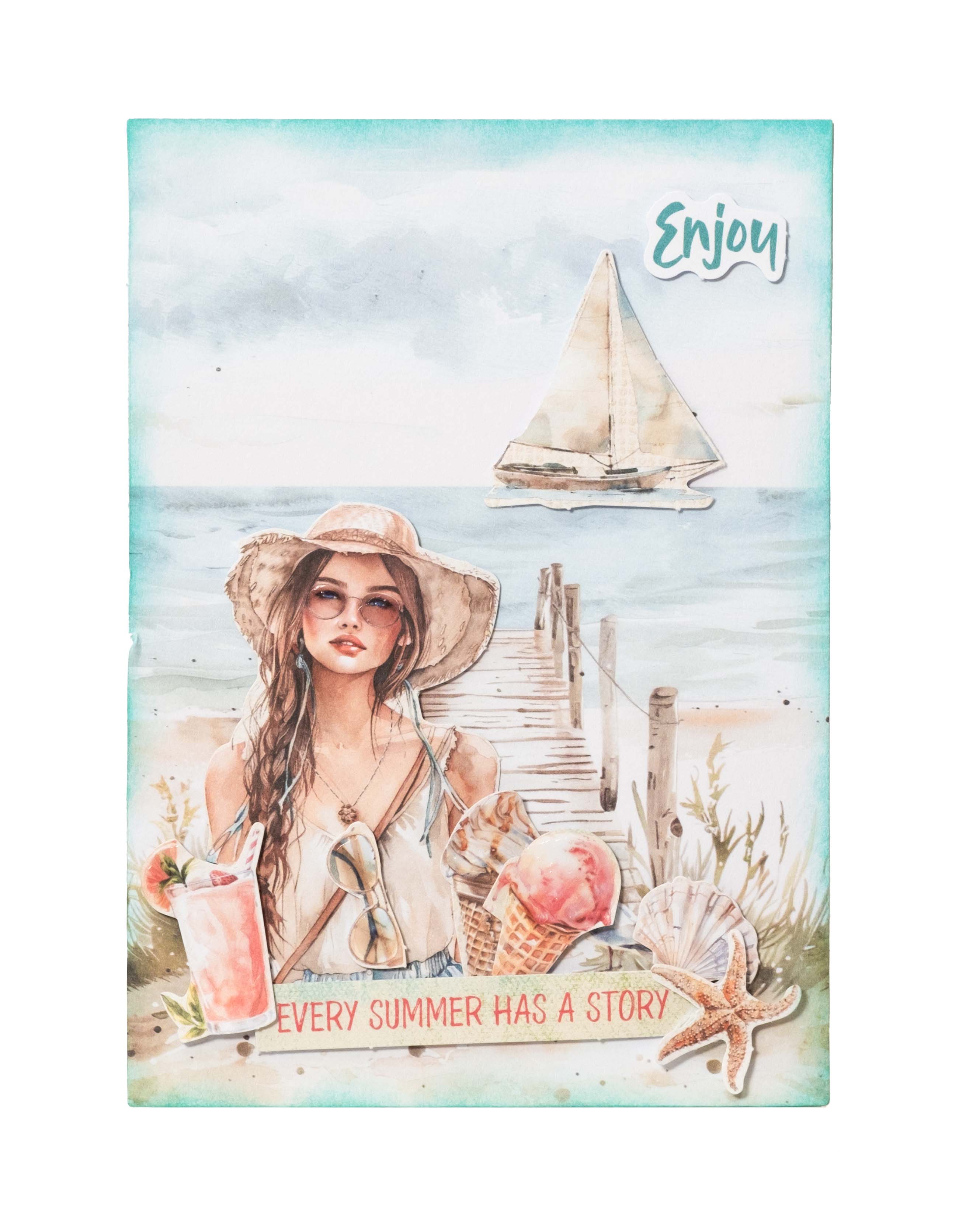 SL Die-Cut Paper Pad Summer Celebration Essentials 28 Sheets