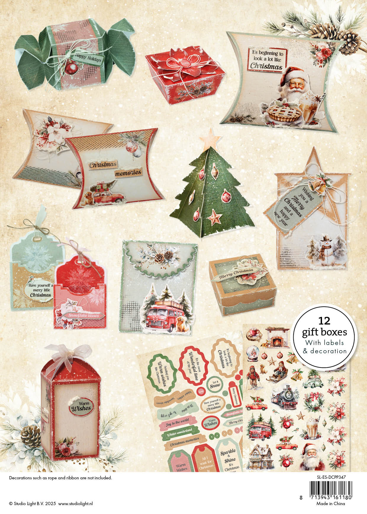 SL DIY Giftboxes Christmas Gifts Essentials 12 Sheets