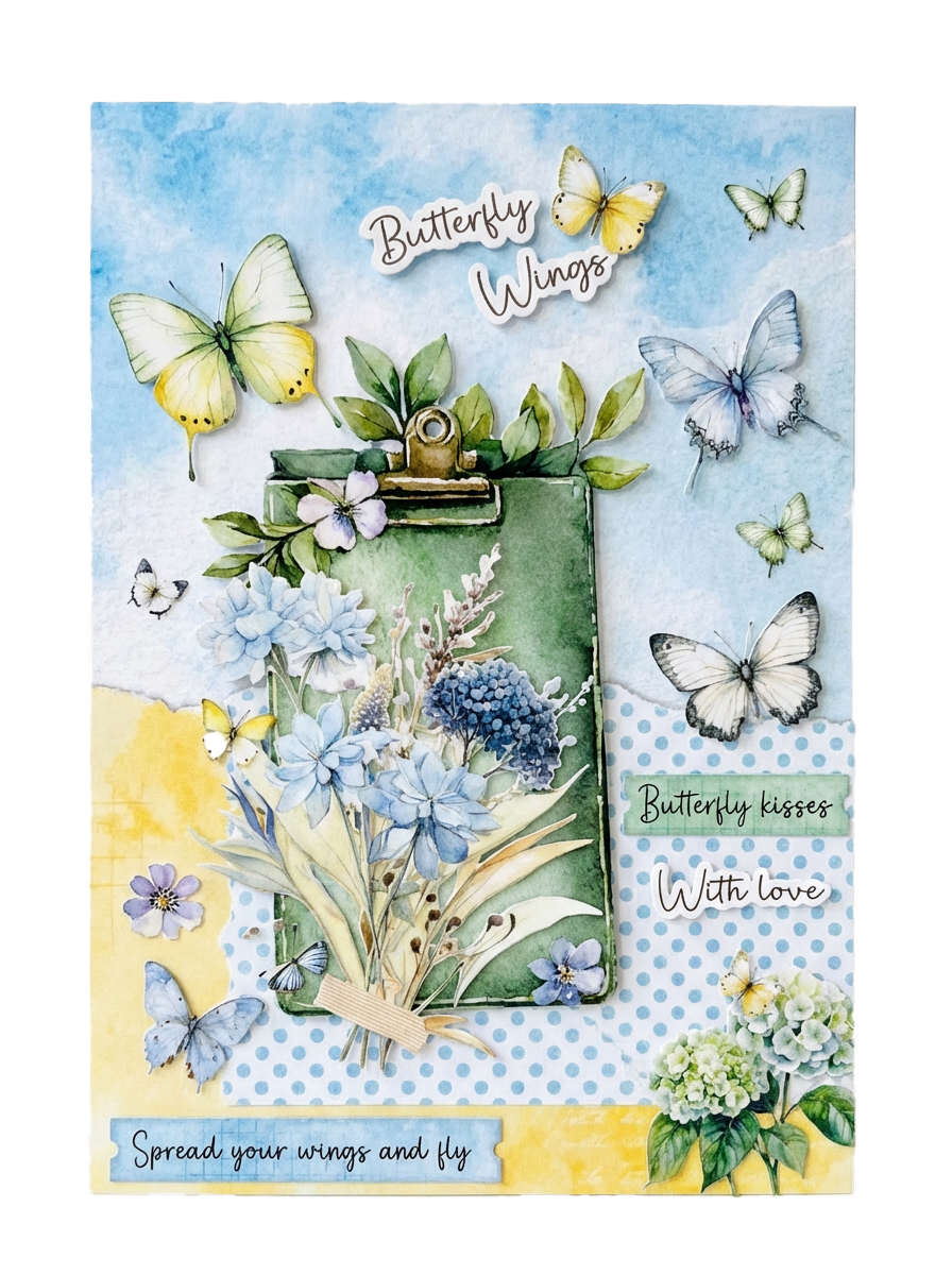 SL Die-Cut Paper Pad Butterflies Essentials 28 Sheets