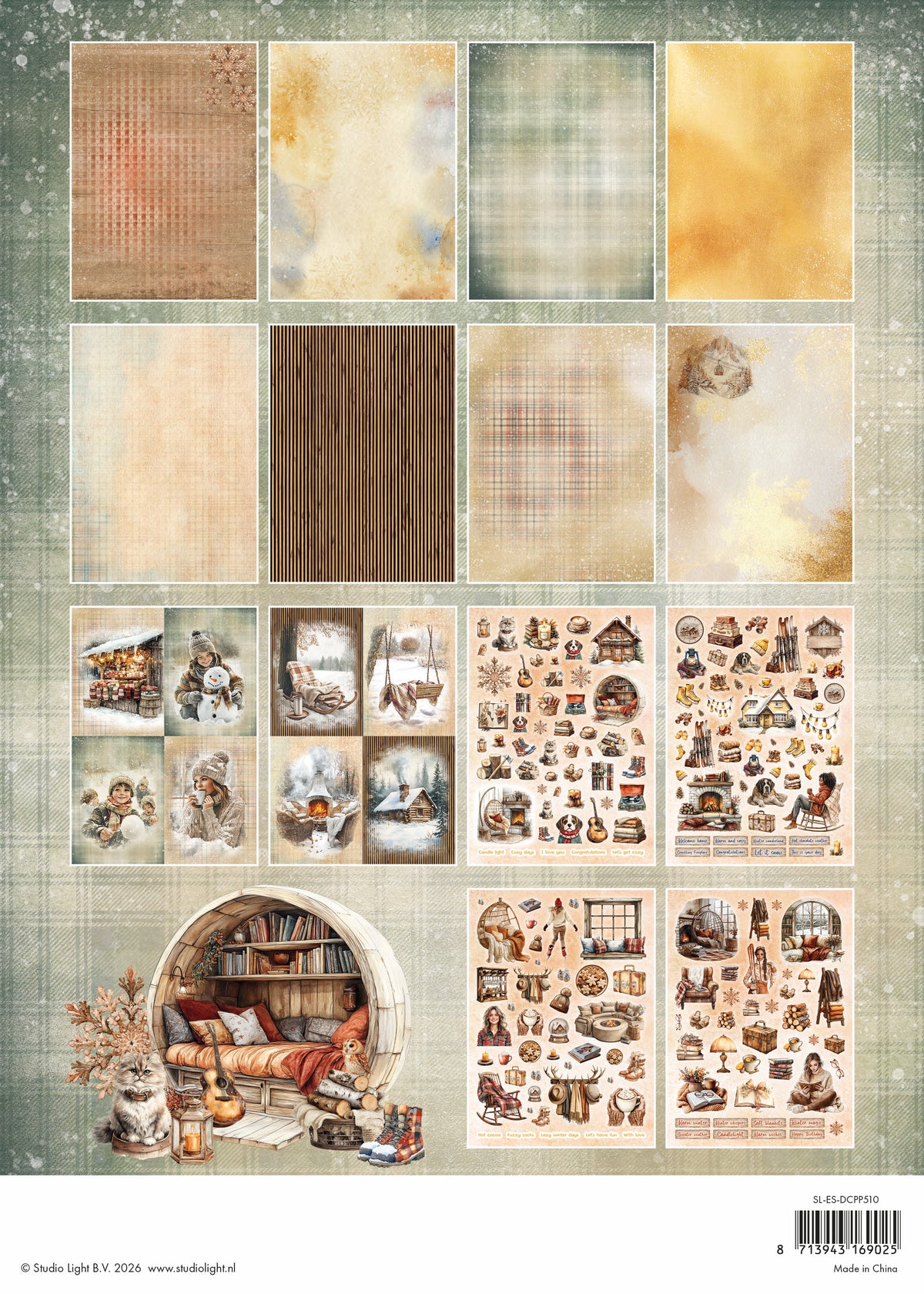 SL Die-Cut Paper Pad Warm Winter Essentials 28 Sheets