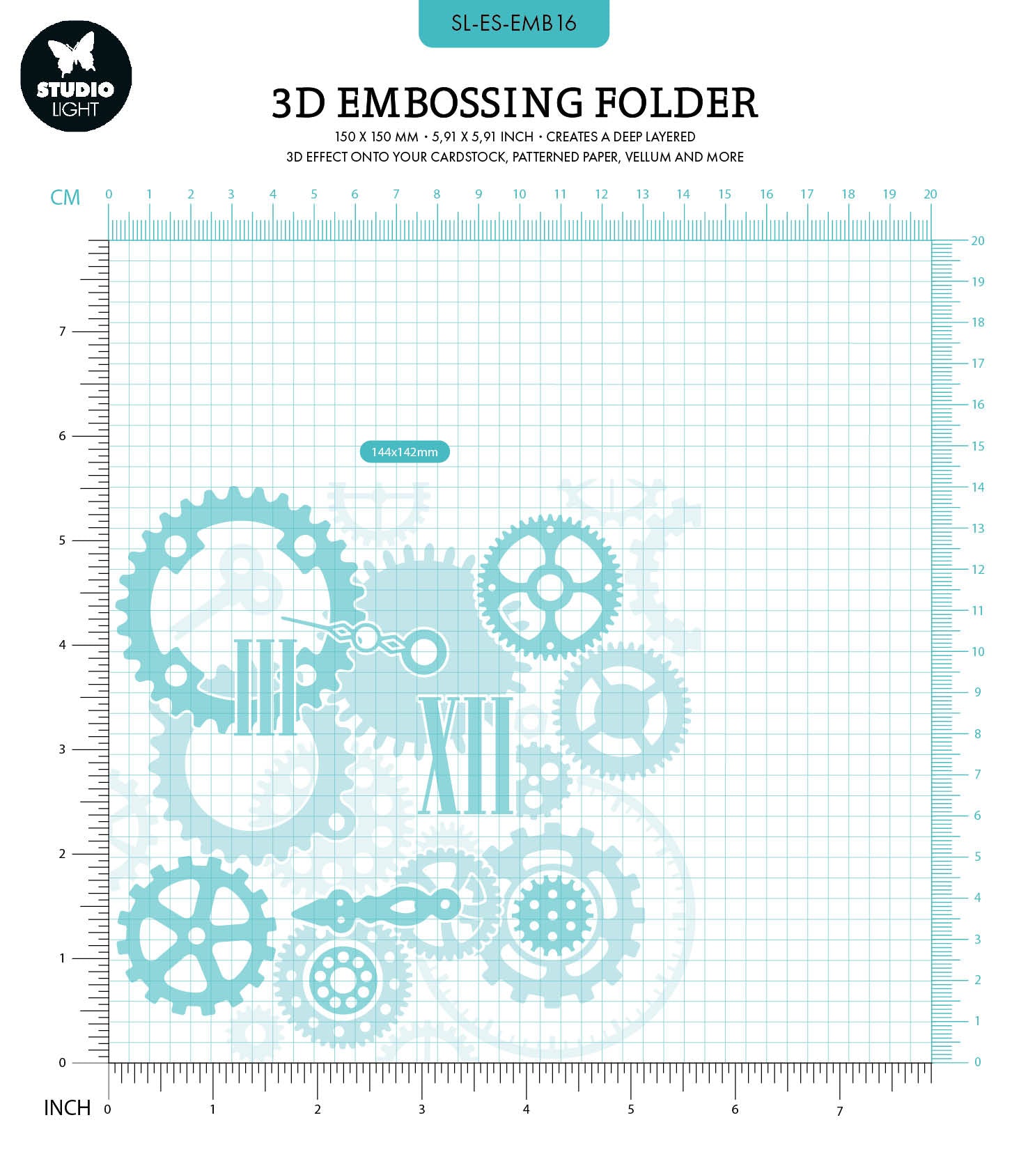 SL Embossing Folder Dot Pattern Essentials 150x150x4mm 1 PC nr.16