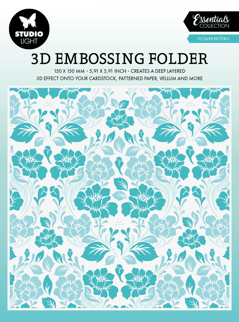 SL Embossing Folder Flower Pattern Essentials 150x150x4mm 1 PC nr.17