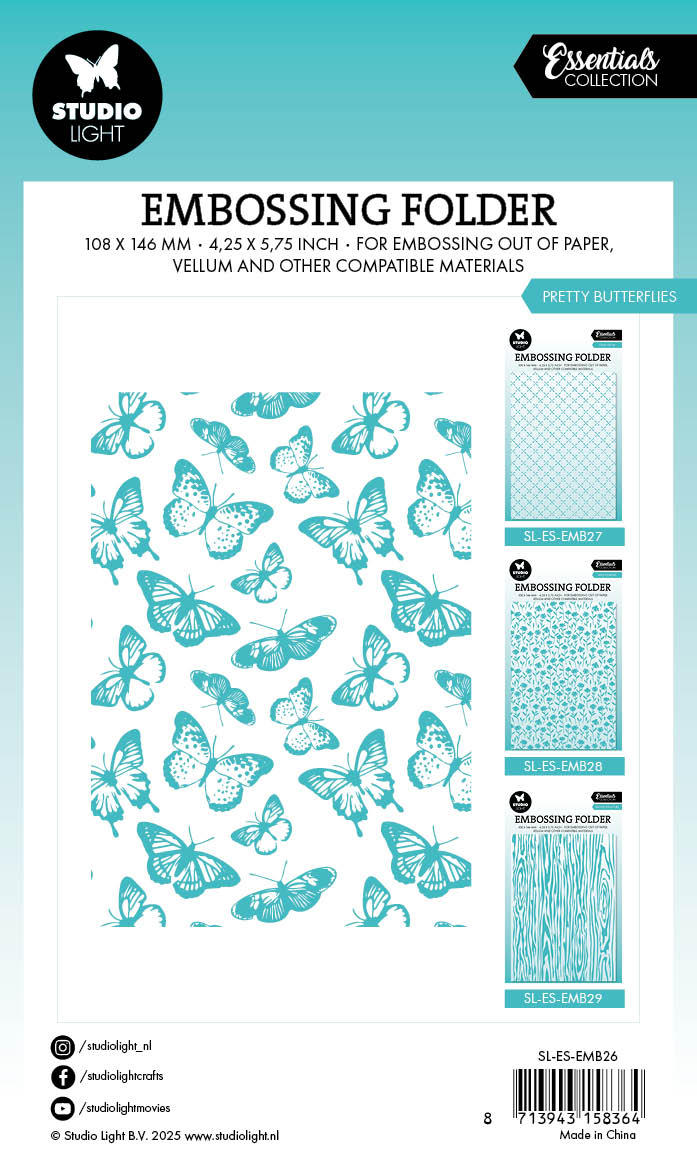 SL Embossing Folders Pretty Butterflies Essentials 1 PC