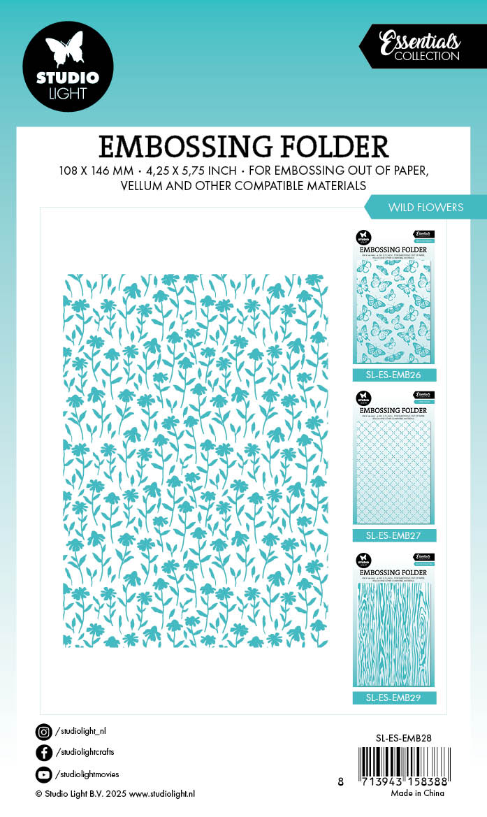 SL Embossing Folders Wild Flowers Essentials 1 PC