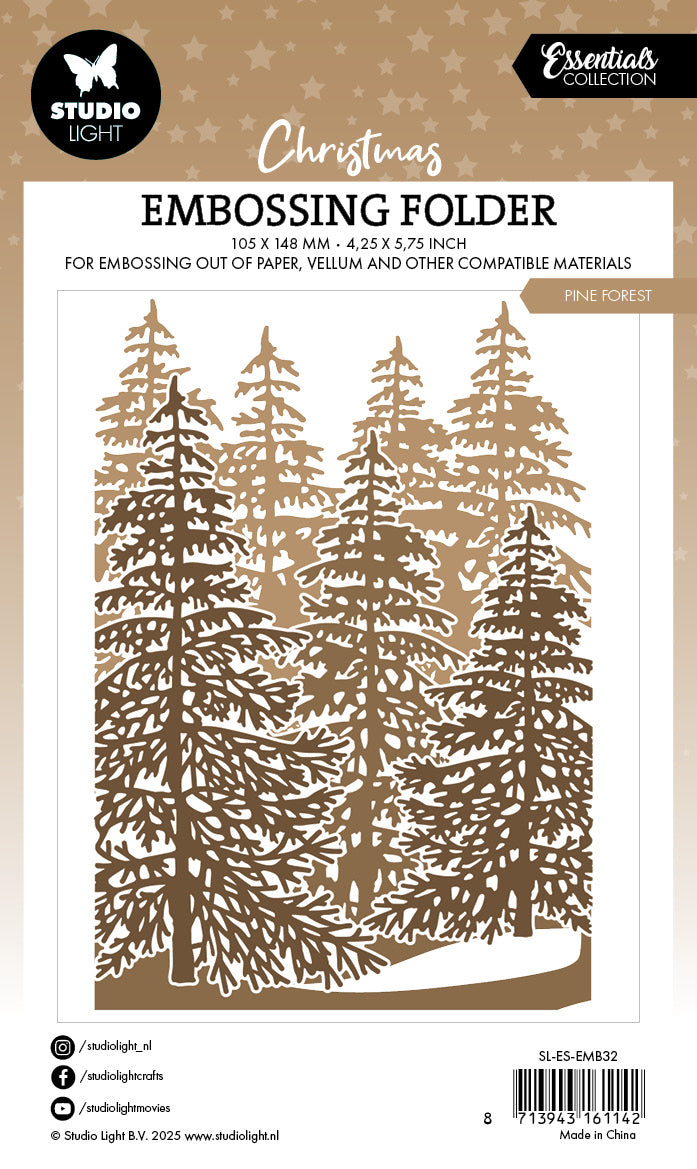 SL Embossing Folder Forest Background Essentials 1 Piece