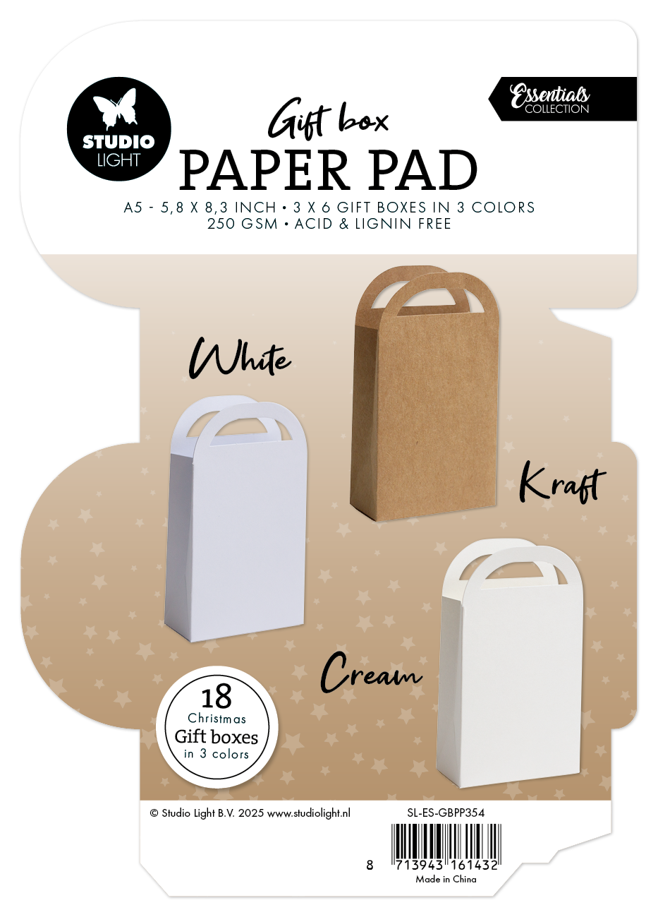 SL Giftbox Paper Pad Giftbag Essentials 18 Sheets