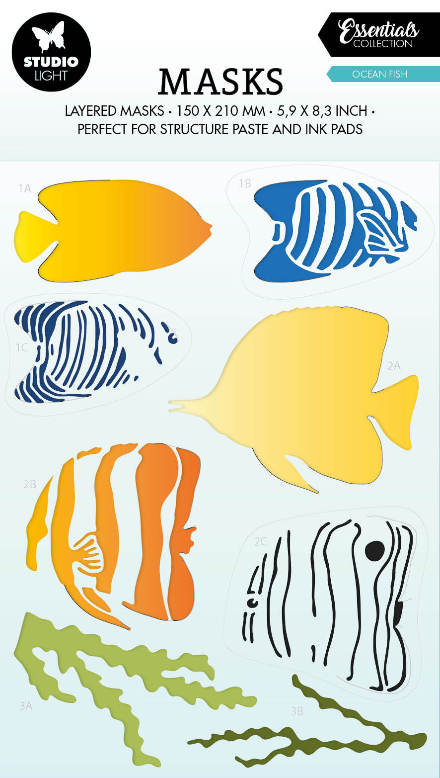 SL Mask Ocean Fish Essentials 150x210x1mm 1 PC nr.198
