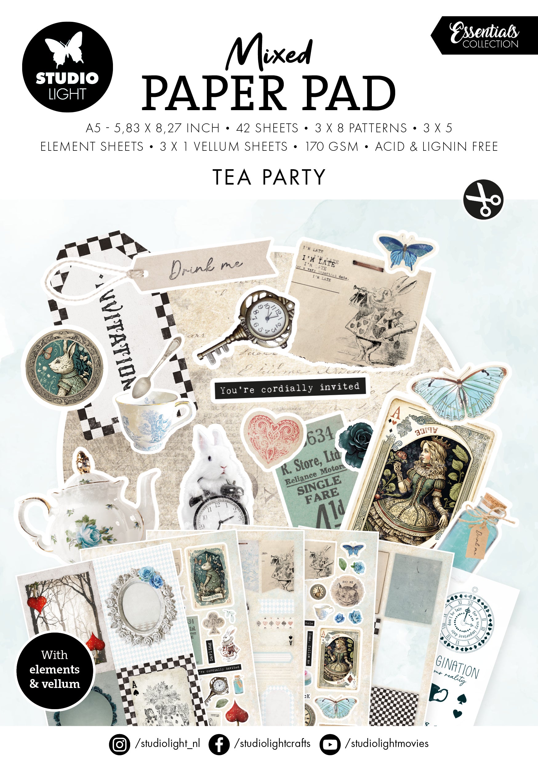 SL Mixed Paper Pad Tea Party Essentials 42 SH