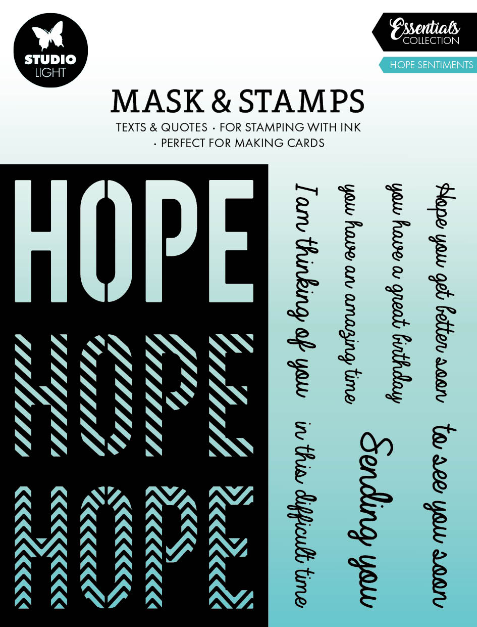 SL Masks & Stamps Hope Sentiments Essentials 160x155x3mm 8 PC nr.05