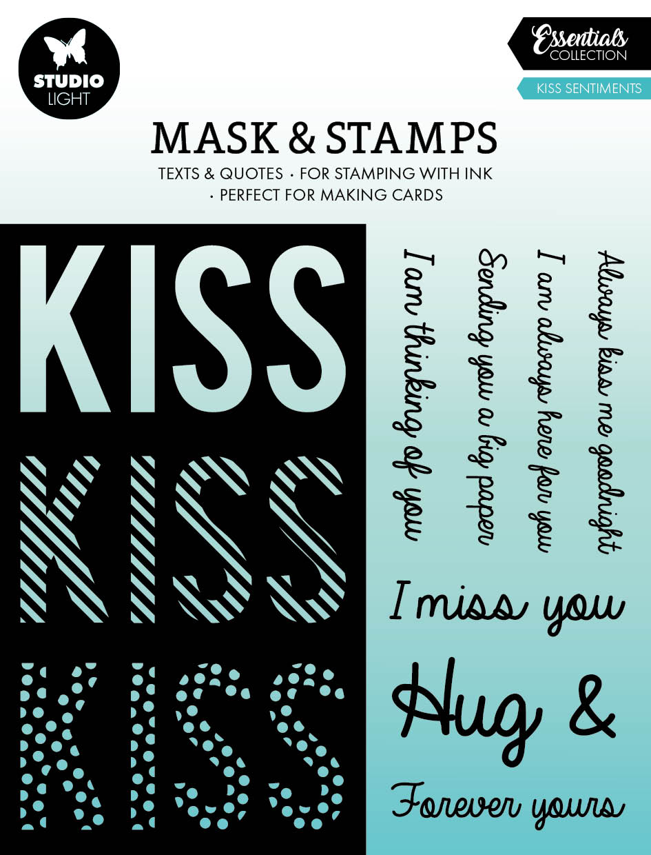 SL Masks & Stamps Kiss Sentiments Essentials 160x155x3mm 8 PC nr.06
