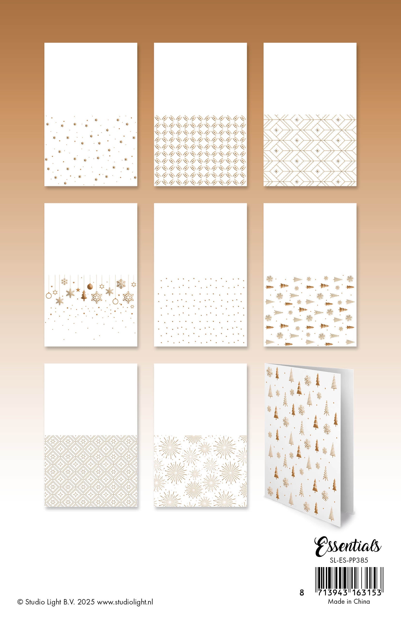 SL Foiled Cards Bronze Patterns Essentials 24 Sheets