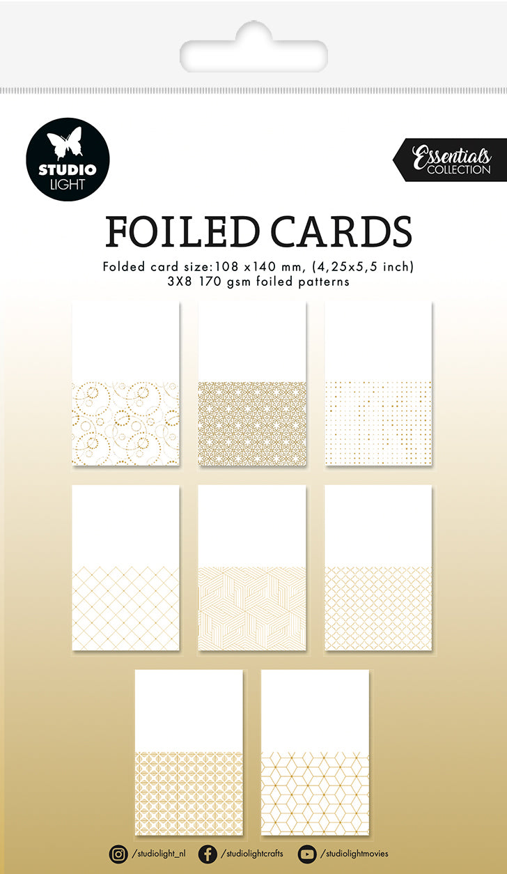 SL Foiled Cards Folded Cards Gold Foil Essentials 146x228x6mm 24 PC nr.35