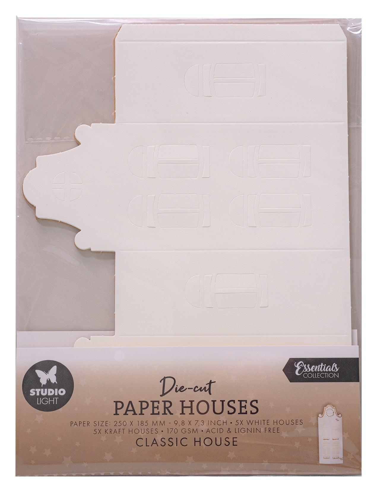 SL Die-Cut Paper Houses Classic House Essentials 10 Sheets