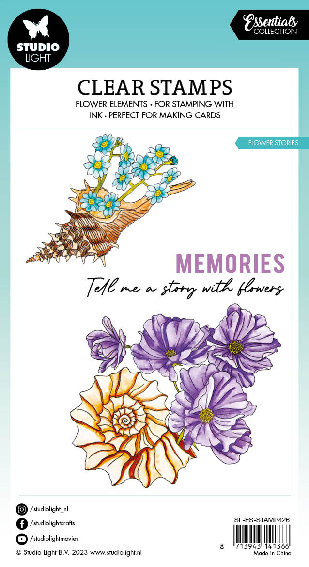 SL Clear Stamp Flower Stories Essentials 88.7x131.8x3mm 6 PC nr.426