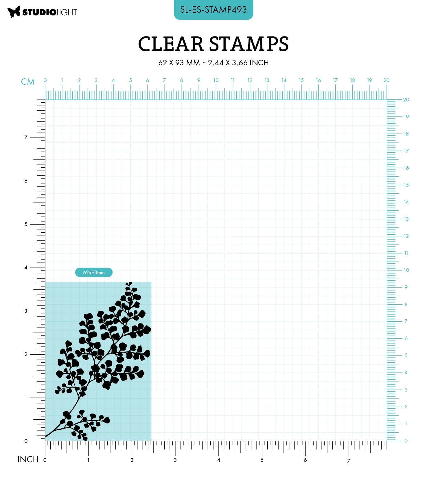 SL Clear Stamp Tiny Leaves Essentials 62x93x3mm 1 PC nr.493