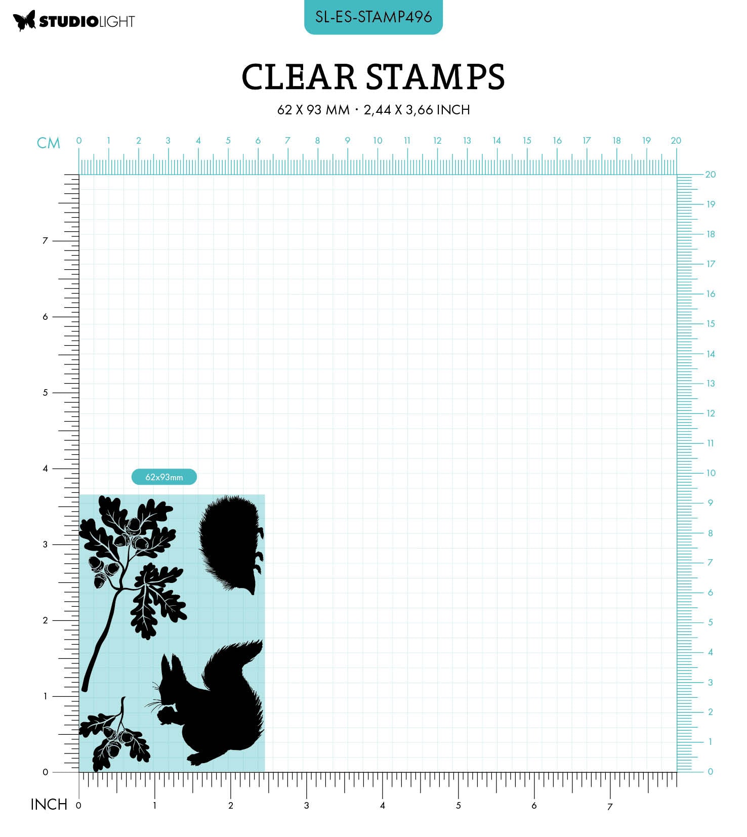 SL Clear Stamp Forest Animals Essentials 62x93x3mm 4 PC nr.496