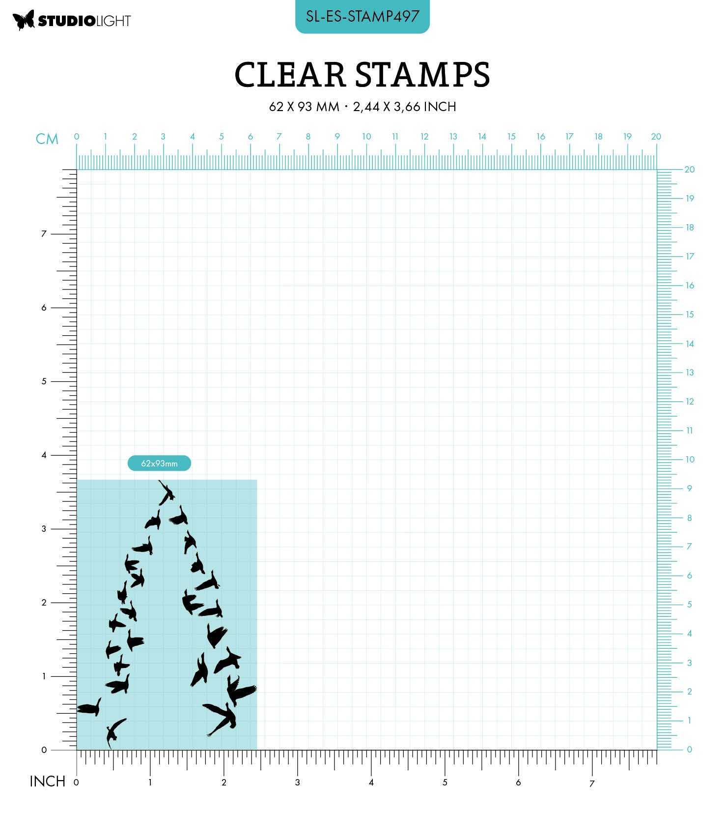 SL Clear Stamp Birds Essentials 62x93x3mm 1 PC nr.497