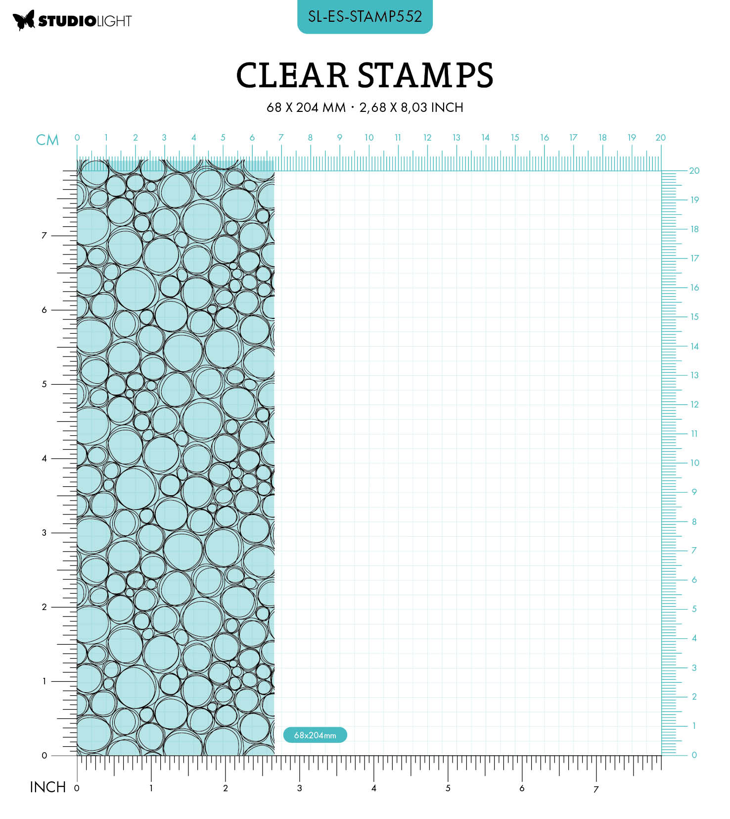 SL Clear Stamp Circle Background Essentials 68x204x3mm 1 PC nr.552