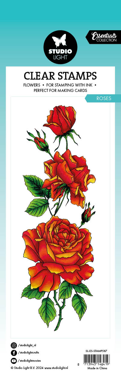 SL Clear Stamp Roses Essentials 46,2x142x3mm 1 PC nr.587