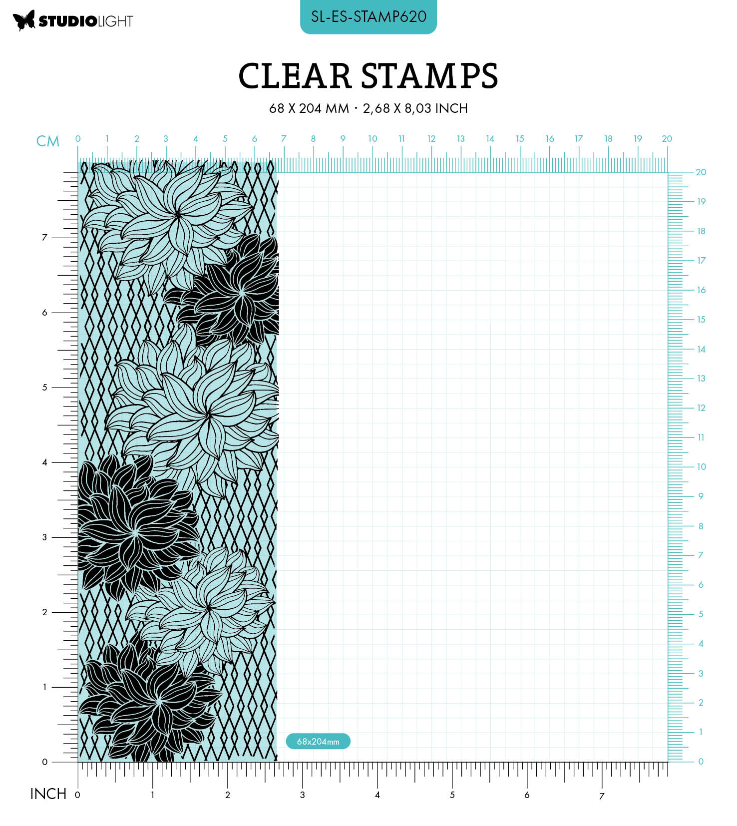 SL Clear Stamp Floral Background Essentials 1 PC