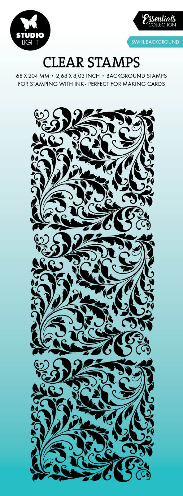 SL Clear Stamp Swirl Background Essentials 1 PC