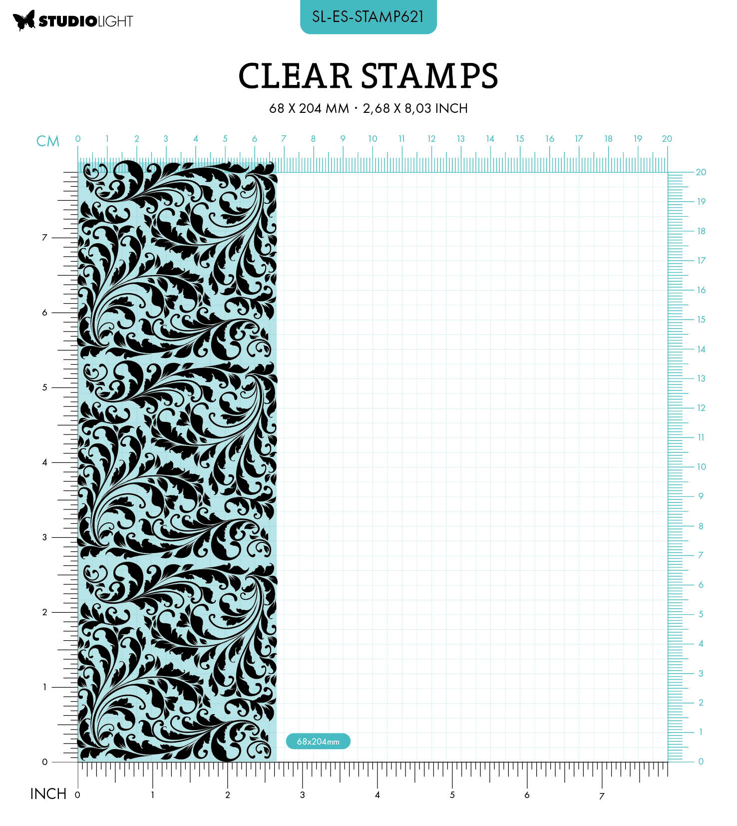 SL Clear Stamp Swirl Background Essentials 1 PC