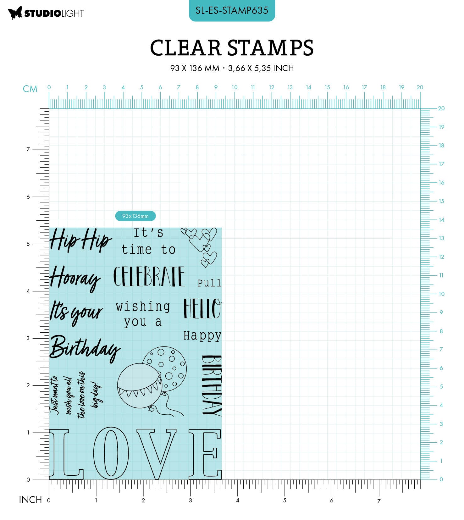 SL Clear Stamp Waterfall Effect Essentials 18 PC