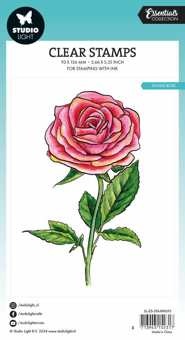 SL Clear Stamp Single Rose Essentials 1 PC