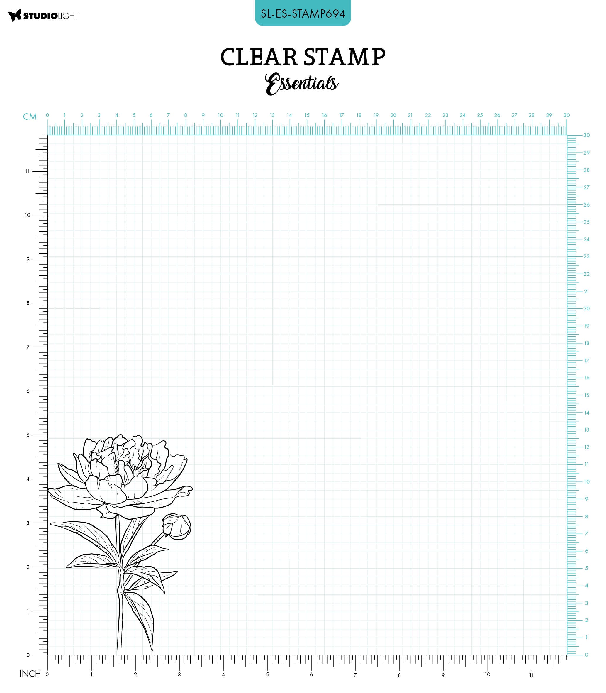 SL Clear Stamp Open Peony Essentials 1 PC