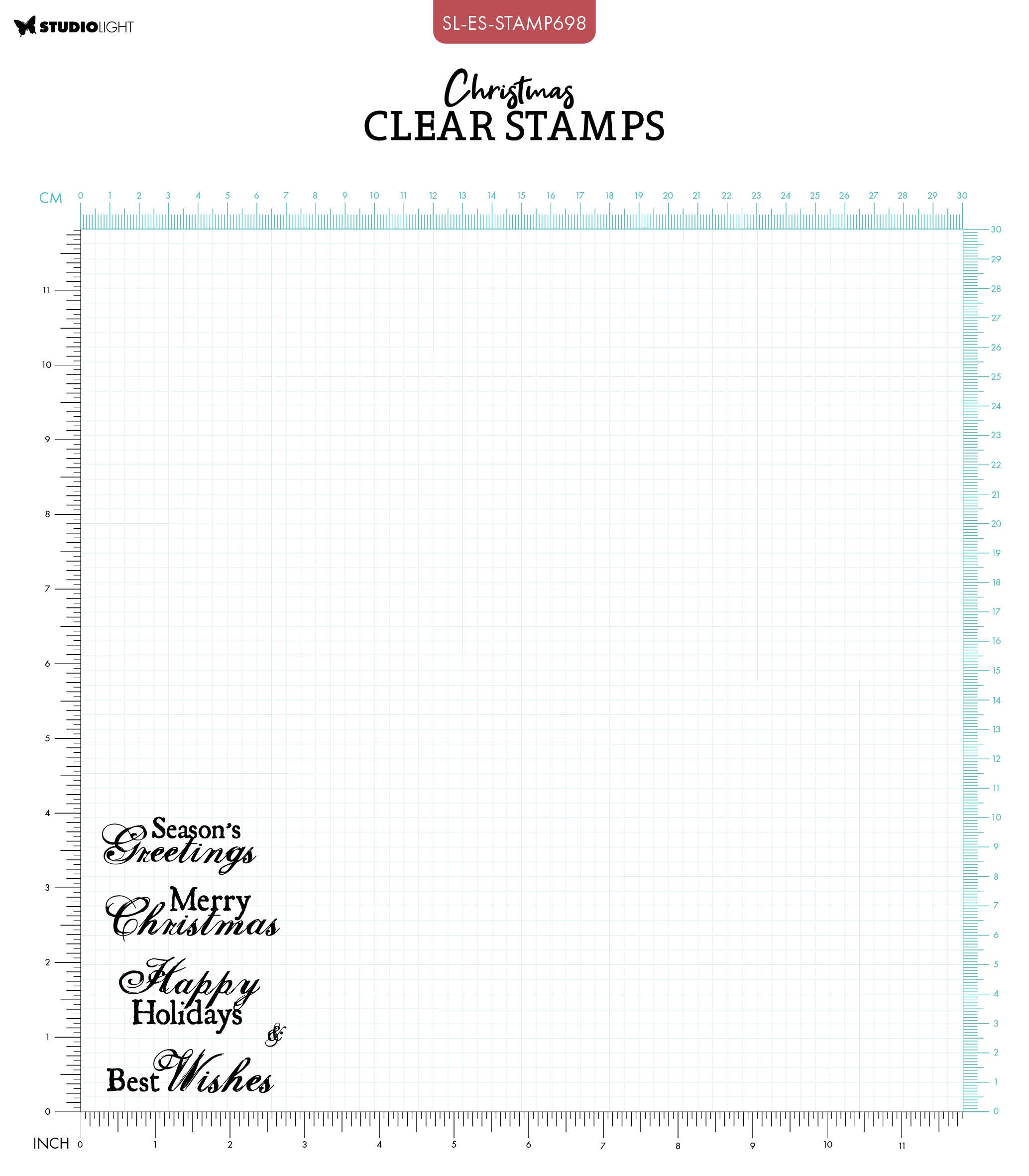 SL Clear Stamp Best Wishes Essentials 5 PC