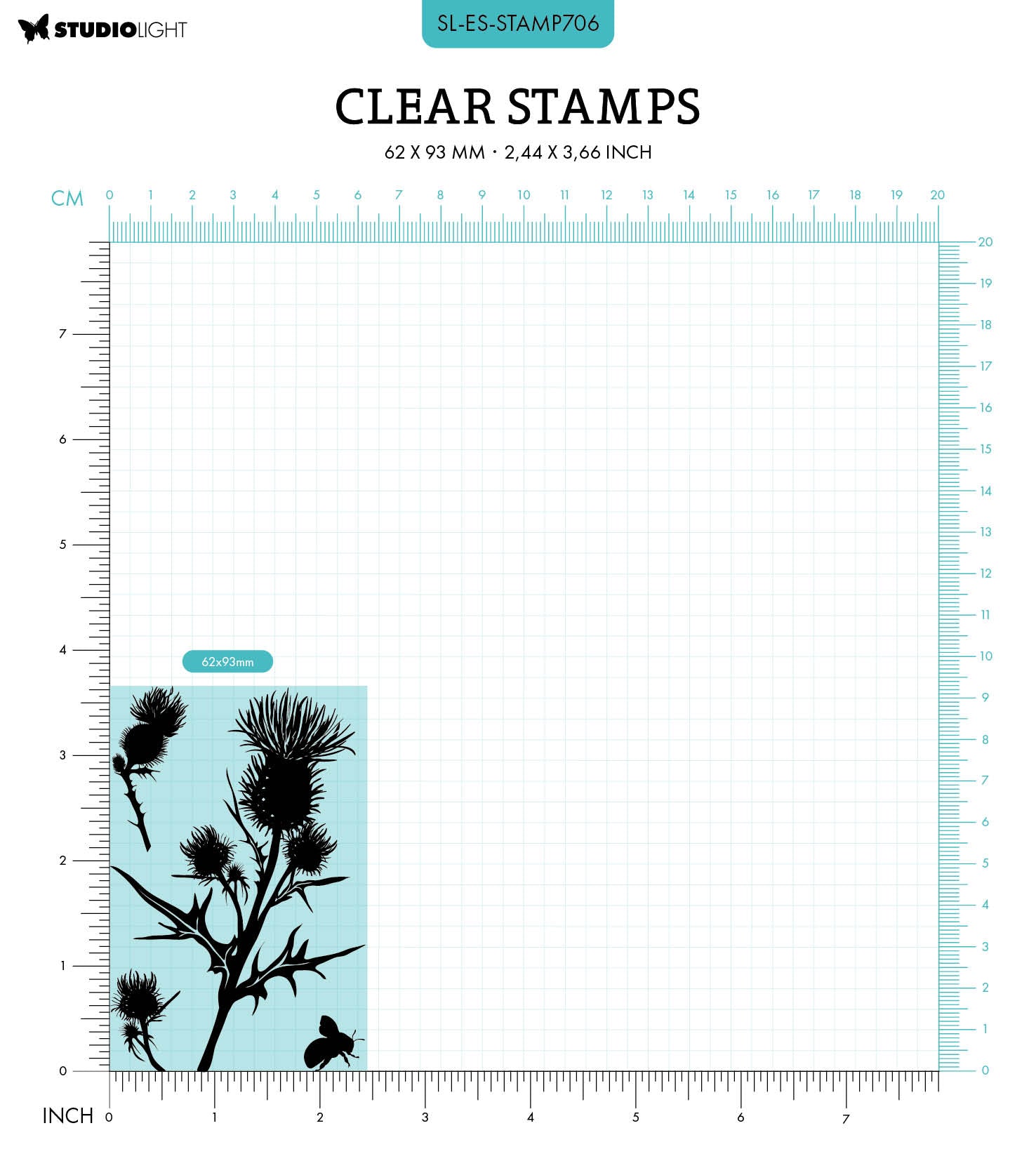 SL Clear Stamp Thistle Essentials 4 PC